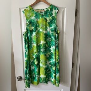 Calvin Klein Green Floral Dress